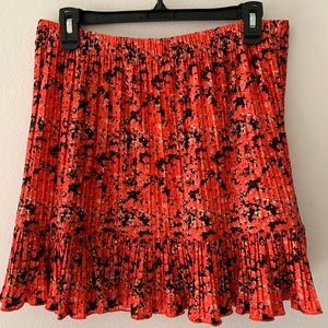 Orange floral skirt